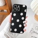 ZTOFERA Case for Iphone 13 Pro Max, Cute Daisy Pattern Matte Liquid Silicone Cas