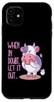 Coque pour iPhone 11 When In Doubt Let It Out Funny Farting Cute Cow Pet
