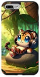 iPhone 7 Plus/8 Plus Kawaii Tiger Headphones: The Tiger's Playlist Case