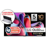 LG OLED G3 77" 4K OLED evo TV + LG SR-G3WU8377 keskijalusta -tuotepaketti