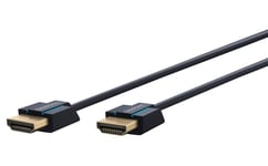 Clicktronic Ultra-Slim High Speed HDMI-kabel med Ethernet, 1m