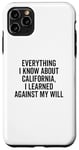 Coque pour iPhone 11 Pro Max Design humoristique « Everything I Know About California »