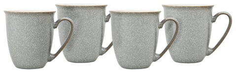 Denby Elements Set of 4 Stoneware Mugs - Grey