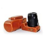 Nikon Coolpix P900S Läckert läder kamera skydd - Ljus brun