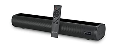 groov e Soundbar 75 - All-in-one Sound Bar with Bluetooth, Optical, USB, RCA & AUX Playback - Speaker with 75W Power & Super Bass - Button & Remote Control - Wall Mount Kit Included - Black