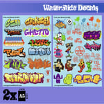 Waterslide Decals - Train and Graffiti - Colors