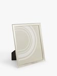 John Lewis Ribbed Photo Frame, Silver Plated