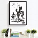 RuYun Don Quixote canvas print wall painting abstract canvas painting mural art print image for living room home decor without frame 60 * 90cm