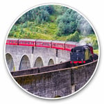 2 x Vinyl Stickers 10cm - Amazing Steam Train Bridge Spotter Cool Gift #8564