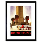 Wee Blue Coo Travel Cruise Ship Liner Orient Funnel Deck Horn UK Framed Wall Art Print