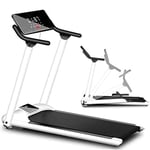 FOOX Folding Motorized Treadmill，Motorised Running Jogging Walking Folding Treadmill Ultra Thin And Silent，Household Gym Treadmill With Led Display