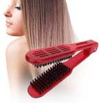 (Red)Hair Straightening Plywood Comb Straightener Styling Comb Hairdressing SG5