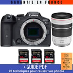 Canon EOS R7 + RF 70-200mm F4 L IS USM + 3 SanDisk 32GB Extreme PRO UHS-II SDXC 300 MB/s + Guide PDF ""20 techniques pour r?ussir vos photos