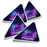 4x Triangle Stickers - Virtual Reality VR Games Gaming #14757