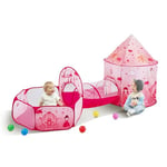VEVOR Tente tunnel de jeu 3 en 1 pour enfants, maison de jeu pop-up intérieure/extérieure avec sac de transport et sangles de fixation comme cadeaux pour filles, princesse, garçons, bébés, tout-petits