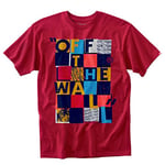 Vans Checker Blaster II T-Shirt Manches Courtes Homme, Rouge (Cardinal/Orange), X-Small (Taille Fabricant: X-Small)