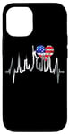 iPhone 12/12 Pro New York Skyline Heartbeat Statue Of Liberty US Flag Love NY Case
