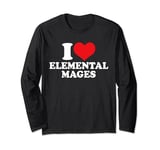I Heart Elemental Mages, I Love Elemental Mages Custom Long Sleeve T-Shirt