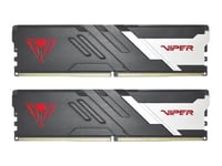 Patriot Viper Venom Ddr5 Series - Ddr5 - Sats - 32 Gb: 2 X 16 Gb - Dimm 288-Pin - 1500 Mhz / Pc5-48000 - Cl30 - 1.35 V - Ej Buffrad - On-Die Ecc - Mattsvart, Silver, Röd