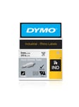 DYMO Rhino krympslang, 9 mm x 1.5 m, svart på vit