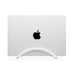 Twelve South BookArc Flex | Space-Saving Vertical Stand to Organize Work & Home Office for Apple MacBooks/Laptops, Chrome (White)