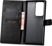 Icarer Etui Icarer Wallet Case Samsung Galaxy S23 Ultra Svart