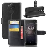 COPHONE® Etui Coque Housse de Protection Noir en Cuir pour Sony Xperia XA2 Ultra Etui porteufeuille Noir Haute qualité pour Sony Xperia XA2 Ultra