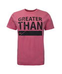 Under Armour Womens Greather Than T-Shirt Graphic Top Pink 1356306 668 Cotton - Size Small