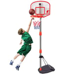sympuk Kids Basketball Hoop Stand 97-170cm/38.2-67in Adjustable Basketball Hoop And Stand Portable Basketball Hoop Stand With Ball And Pump For Children Can Be Scored Suitable For Children