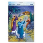 Starry Night Shepherds Following Star Caltime Advent Calendar 24 x 35 cm