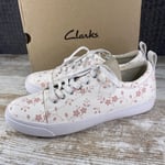 Women's Clarks Glove Echo Floral Canvas Trainers Shoes UK 7 D EU 41 NEW & Boxed