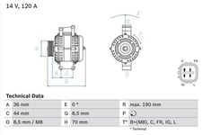 Generator 8205 - Honda - Civic, Accord, Fr-v, Crv