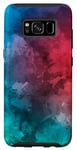 Coque pour Galaxy S8 Corail, turquoise, rouge, bleu dégradé