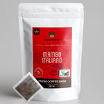 Strong Ground Coffee Bags, Mambo Italiano Strong Espresso Blend, 50 Coffee Bags, Brown Bear, Dark Roast, Strength 3, 5% of Sales Donated to Free The Bears