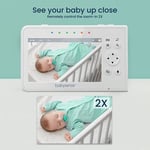 Babysense Video Baby Monitor, 4.3 Inch Split Screen with Two Cameras and Audio, 