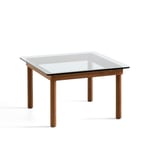 HAY - Kofi Water-Based Lacquered Walnut Frame W. Clear Glass Tabletop 60X60 - Soffbord - Martin Solem - Träfärgad - Glas/Trä
