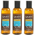3 X Gum Hair Salon Expertise Moroccan Argan Oil Treatment 100ml Dry ,Coloured