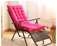 SWECOMZE Coussin pour chaise longue de jardin - Couleur unie - Rembourrage épais - Antidérapant - Pour chaise longue - Rouge clair
