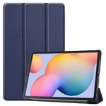 Läderfodral, Samsung Galaxy Tab S6 Lite 10.4, mörkblå Mörkblå