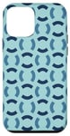 iPhone 12 mini Navy Blue Mustache Arc Line Semi-circle Curve Retro Pattern Case