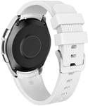 Abasic compatible with Huawei Watch GT/GT 2e / GT 2 (46mm) Watch Strap, Soft Silicone Waterproof Replacement Strap (22mm, White)