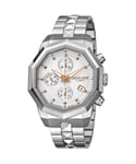 Roberto Cavalli Mens Silver Dial Stainless Steel Watch - One Size