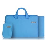 Lux-Case Cartinoe (blå) Macbook Pro 15.4 Tyg Väska Med Dragkedja