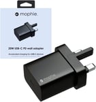 Mophie 20W USB C PD UK Mains Charger Black - 409907456