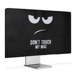 kwmobile Computer Monitor Cover Compatible with Apple Pro Display XDR - Don't Touch My Mac White/Black