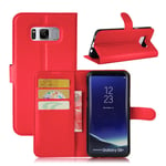 Samsung Galaxy S8 Plus Case with Card Holder (Red) Röd