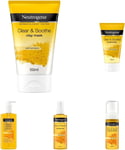 Neutrogena Clear & Soothe 5-Step Skincare Bundle Set | with Tumeric | for Spot-P