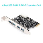 Carte d'extension PCI E HUB USB 3.0, convertisseur adaptateur PCI Express, 5Gbps, 4 ports, prise en charge de Windows 7/8/10