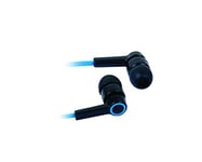 APM 426024 - Ecouteurs Intra Auriculaires - Écouteurs Filaires - Écouteurs avec Fil Plat - 3 Tailles d'Embouts - Diamètre 10 mm - Cordon Anti-Noeud - Connecteur Jack 3,5 mm - Noir et Bleu