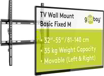 MONDODIGITALE-49730 Support Mural Tv Pour Écrans Et Téléviseurs De 32-55 Pouces (81-140 Cm)-Fixation Murale Tv Avec Une Capacité De Charge Max. De 35 Kg Accroche Television Mural Vesa 400 X 400 Noir